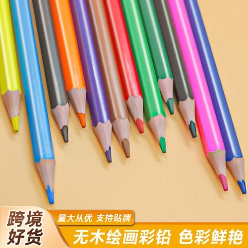 Back to School Eco friendly wood-free plastic 12 Color pencil Back to School Eco friendly wood-free plastic 12 Color pencil